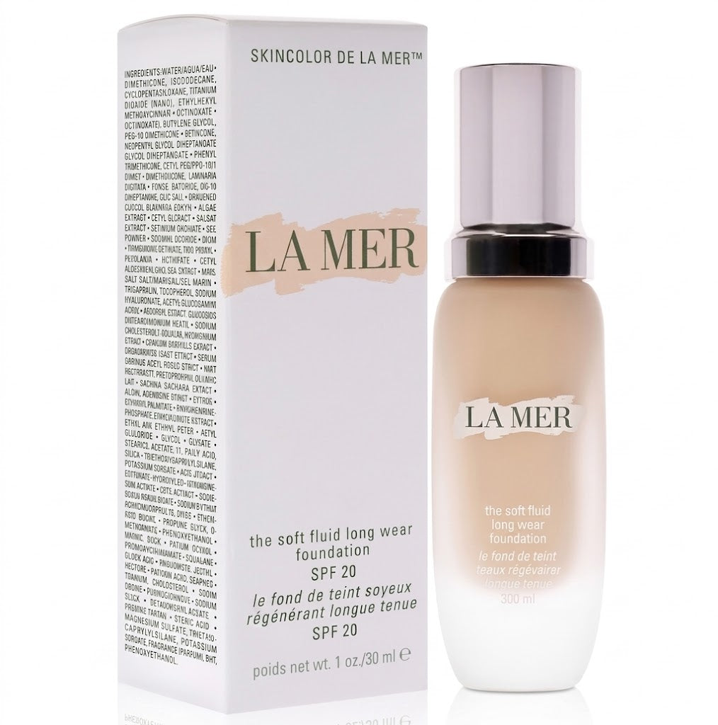 La Mer The Soft Fluid Long Wear Foundation SPF 20 – 120 Ivory, 1 oz / 30 mL