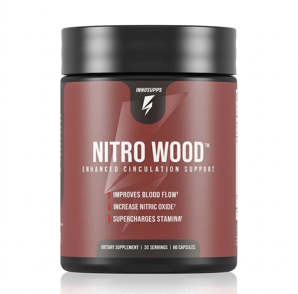 Nitro Wood Nitric Oxide Booster for Men – 60 Capsules, 30 Servings