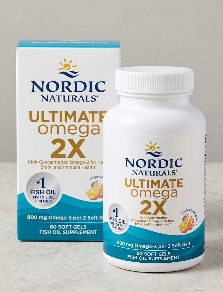 Nordic Naturals Ultimate Omega 2X Softgels, Lemon Flavor, 60 Count