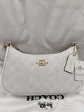 Coach Teri 2-Way Shoulder Bag in Signature Canvas – Chalk/Glacier White – CA548