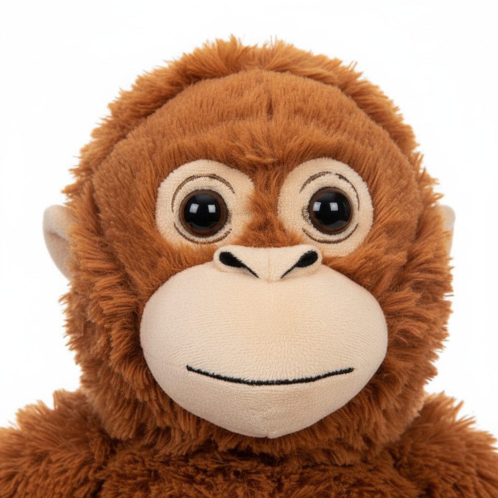 IKEA DJUNGELSKOG Orangutan Plush Toy Face Close Up