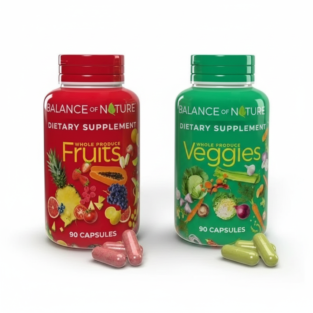 Balance of Nature Fruits and Veggies Bottles Side View